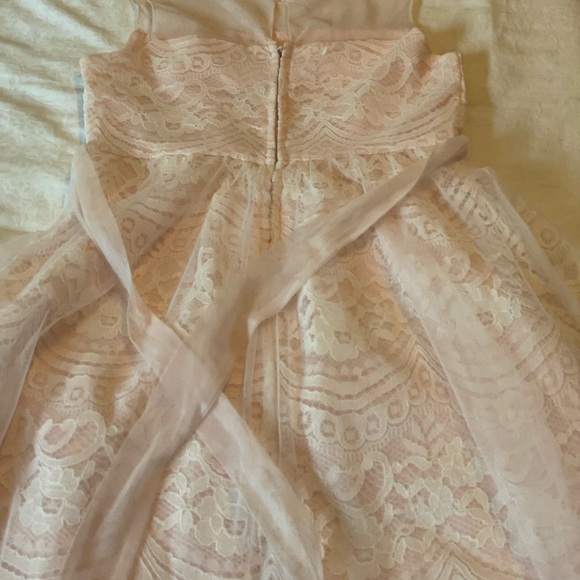 Rare Editions Blush Pink Mesh Dress - Picture 6 of 11